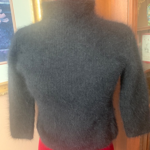 Moda International Black Rabbit Fur Sweater XS Victorias Secret - Picture 2 of 6